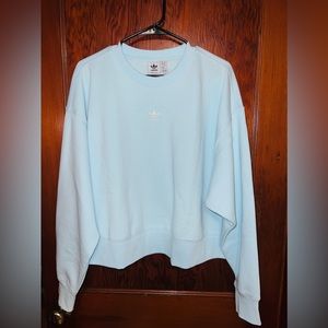 Winter baby blue Adidas plus size logo graphic sweatshirt 1X NEW WITHOUT TAGS